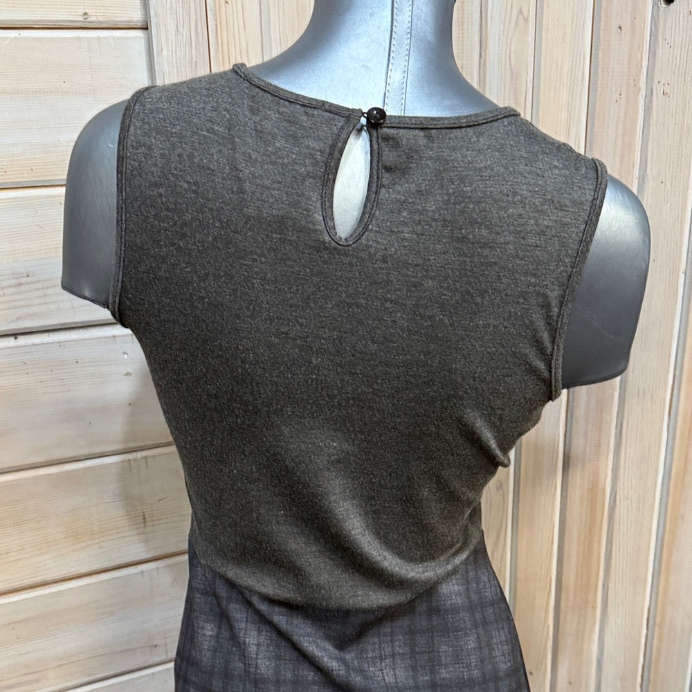 Loveappella Gray and Black Plaid Mini Dress - Picture 4 of 5